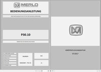 MERLO Machine Telehandlers PDF De_German Service Part Manual, Hydraulic & Electrical Diagram DVD