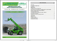 MERLO Telehandlers PDF 2022 German Language Service Part Manual, Hydraulic & Electrical Diagram DVD