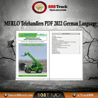 MERLO Telehandlers PDF 2022 German Language Service Part Manual, Hydraulic & Electrical Diagram DVD