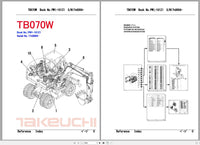 Takeuchi Full DVD 8,26GB Set Service Training, Service Manual, Operator, Part Manual