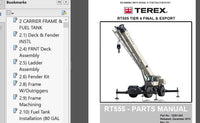 Terex Rough Terrain Crane Workshop Manual, Parts Manual and Schematic PDF