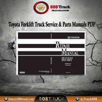 Toyota Forklift Truck Service & Parts Manuals PDF – English