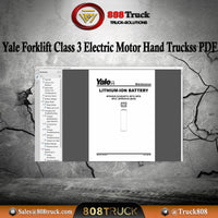 Yale Forklift Class 3 Electric Motor Hand Trucks Service Manuals PDF