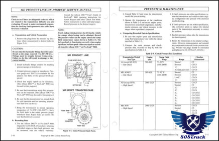 ALLISON MD PRODUCT LINE Service Manual - SM2148EN - 808TRUCK